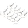 10pcs Key Ring Alloy Key Chain Ring Parts with Screw Eye Pin Connector DIY AccessoriesSilver 25mm / 1in
