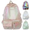 Multi-Pocket Laser  Backpack Large Capacity Shoulder Bag Creative Students School Bag  Outdoor