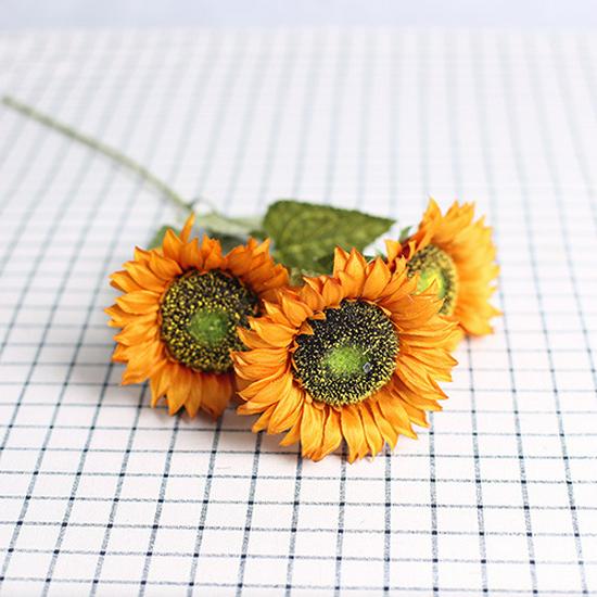 Artificial Sunflower Silk Flower Bouquet for Weddings and Hotel or Office Decor
