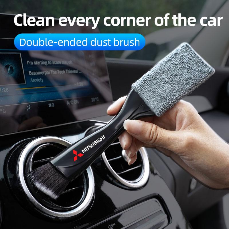2 In 1 Car Dust Tool Cleaning Brush Accessories Interior For Mitsubishi Lancer Mirage ASX Ralliart Outlander Jinxuan Lancer Ex