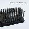 Outdoor Cleaning Brush 50 Degree Ergonomic Angle Deck Brush Stainless Steel Handle Wide Coverage Scrubbing Tool