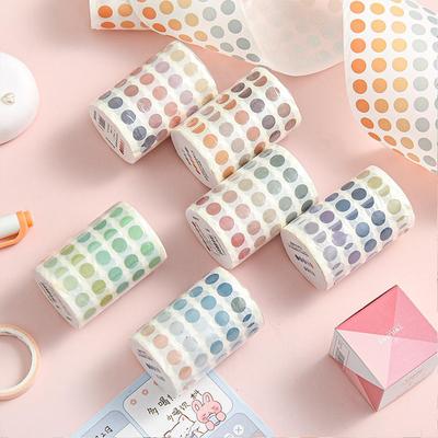 Pegatinas de Cinta Washi de Puntos Morandi para Diarios – Material de Fondo Precortado Estilo Sal