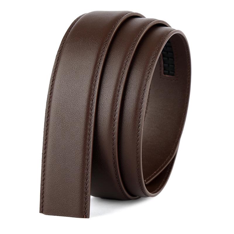 3.5" Top Layer Cowhide Men's Automatic Leather Belt Strap