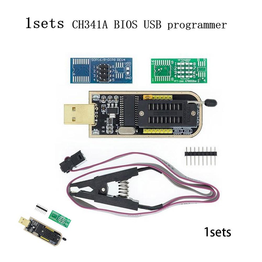 CH341A 24 25 Series  Flash BIOS USB Programmer+For SOIC8 SOP8 Chip IC Adapter