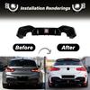 For BMW 1 Series F20 F21 M Sport 2015 2016 2017 2018 2019 Lci Car Rear Bumper Spoiler Lip Diffuser Decoration Accessories Kit