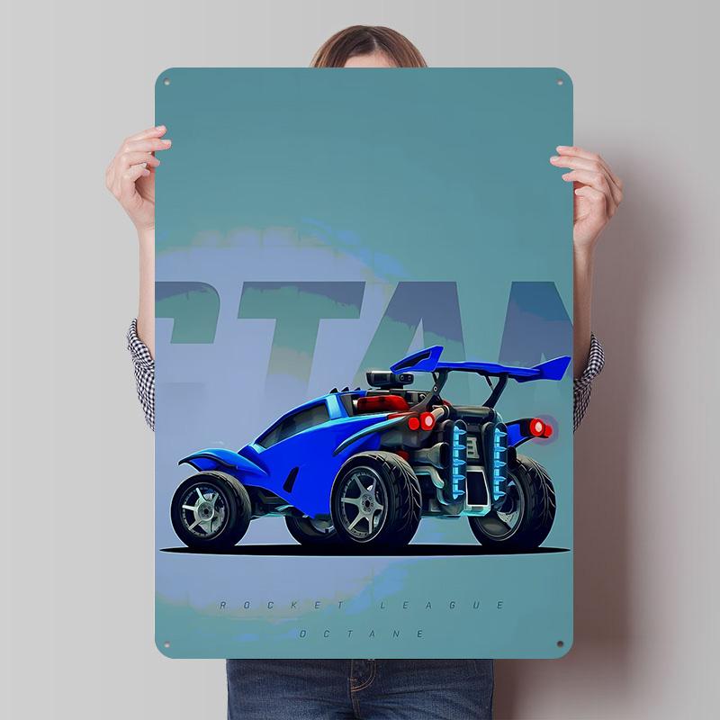 

Rocket League Octane Car Poster Customized Vintage Metal Signs Wall Art Retro Tin Plaque for Garage Decoration At Home Man Cave 7.9x11.8In(20x30cm)