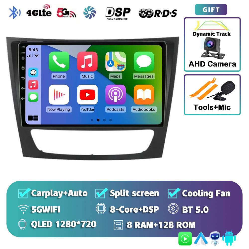 Android 14 Carplay Car Multimedia For Mercedes Benz E-class W211 E200 E220 E300 E350 E240 E270 E280 CLS CLASS W219 2 Din Stereo