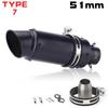 51mm Racing Motorcycle Exhaust Muffler GP-project Universal Sport Bike Muffler