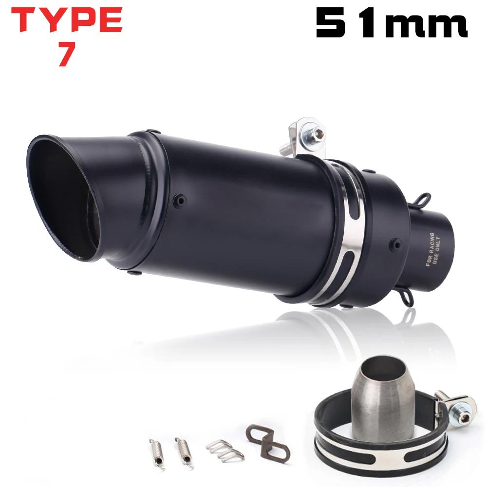 51mm Racing Motorcycle Exhaust Muffler GP-project Universal Sport Bike Muffler