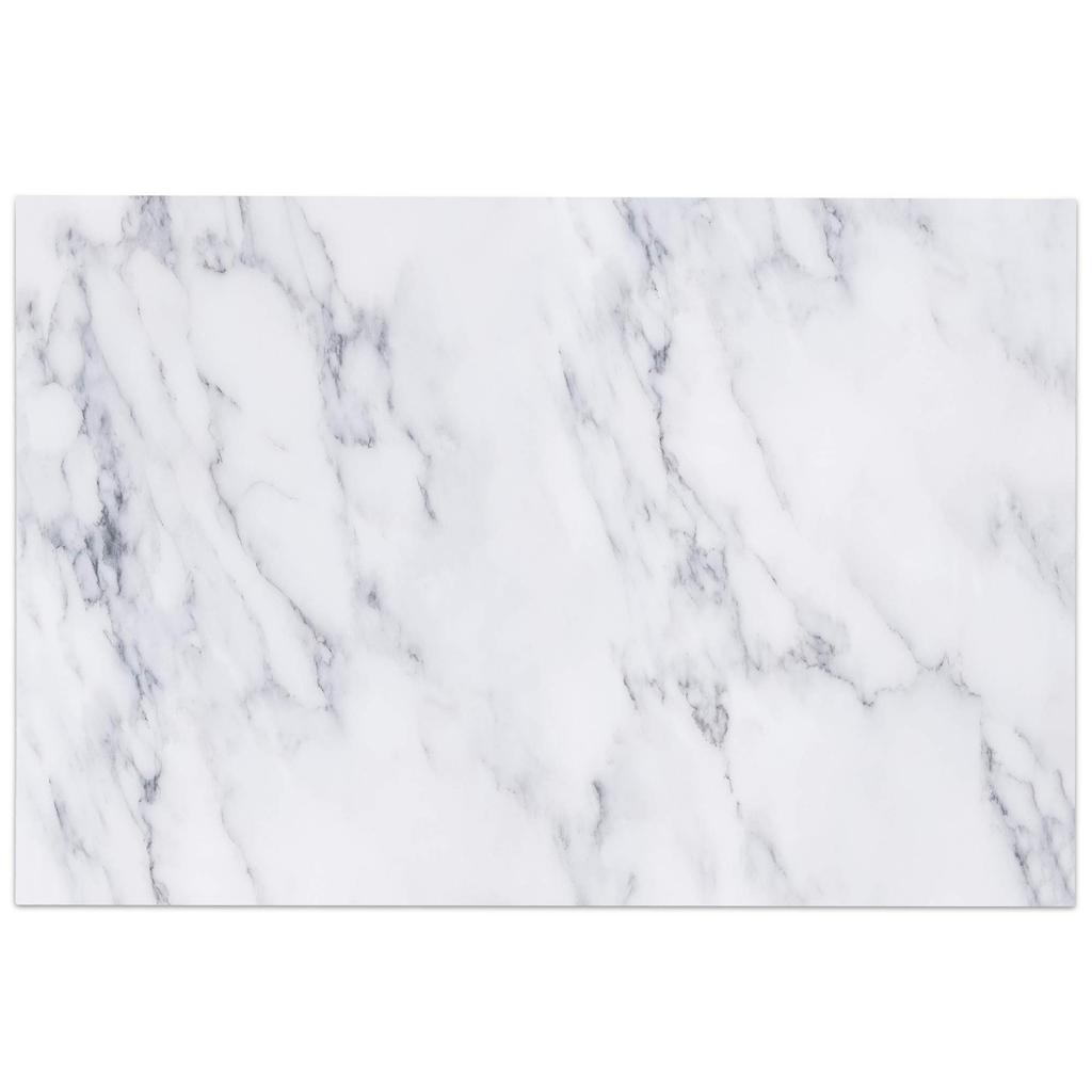 Navaris Magnetic Whiteboard, 24 x 36 inch, Wall-Mounted, with Printed Design, 5 Magnets, and Markers, White Marble