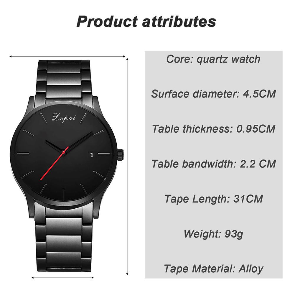 Buy Lvpai Analog Watches Display Date Wristwatch Men Steel Strap Quartz Watch at affordable