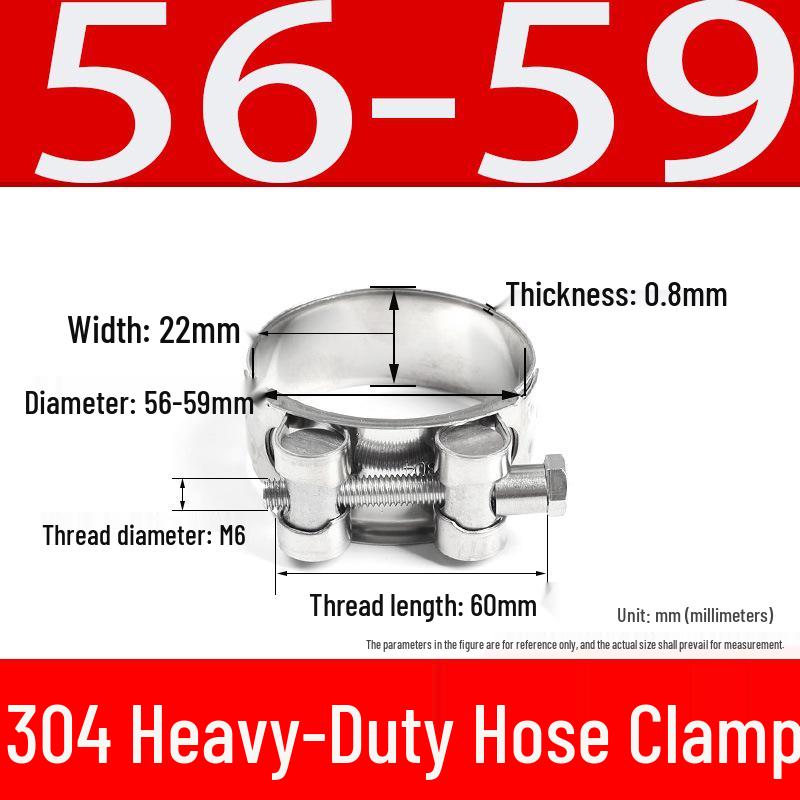 304 Stainless Steel European-Style Single Head Hose Clamp