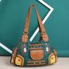 Damen 2025 Retro Handtasche mit großem Fassungsvermögen - Vielseitige einfache PU Schulter-Umhängetasche