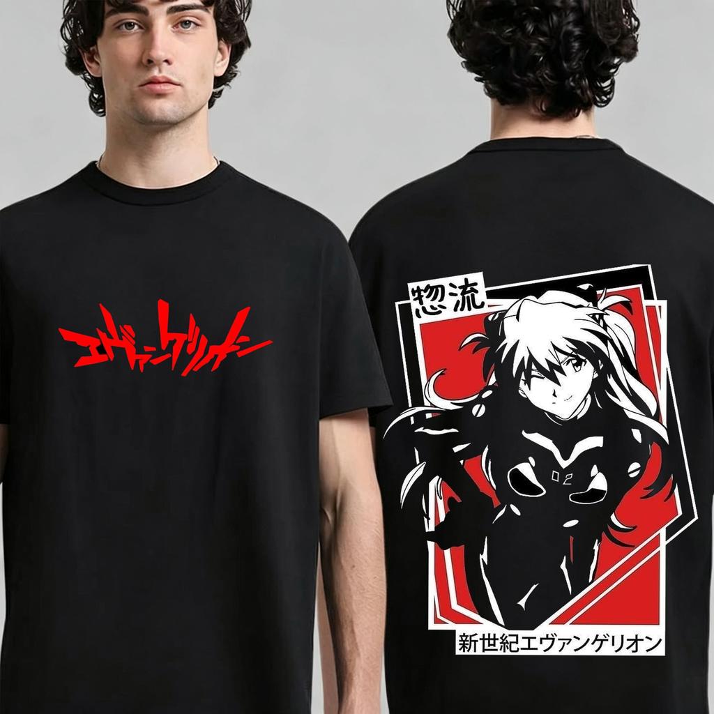 2026 Summer New Arrival Evangelion Pattern Street Style Print ShortSleeve TShirt Y2k Style Suitable For Both Unisex And Unisex