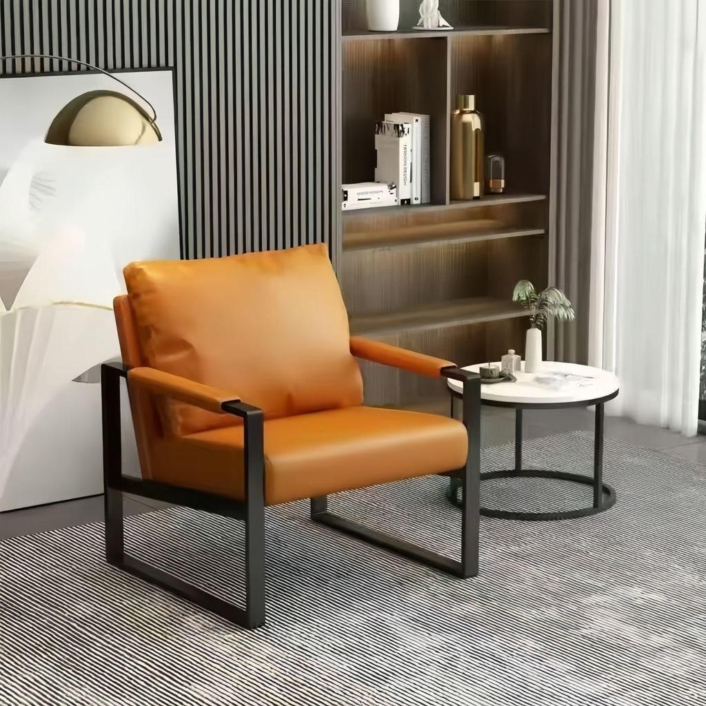 Modern Wrought Iron Sofa Chair - Light Luxury for Living Room or Bedroom