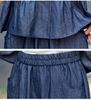 Stylish Summer 2025 Denim Jacket & Wide-Leg Pants Set