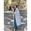 Womens Long Puffer Coat 90% White Duck Down 300g Fill Warm Loose Fit Hooded Winter Jacket Daily Commute