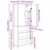 Highboard Artisan Oak 69.5 x 34 x 180 cm Particleboard
