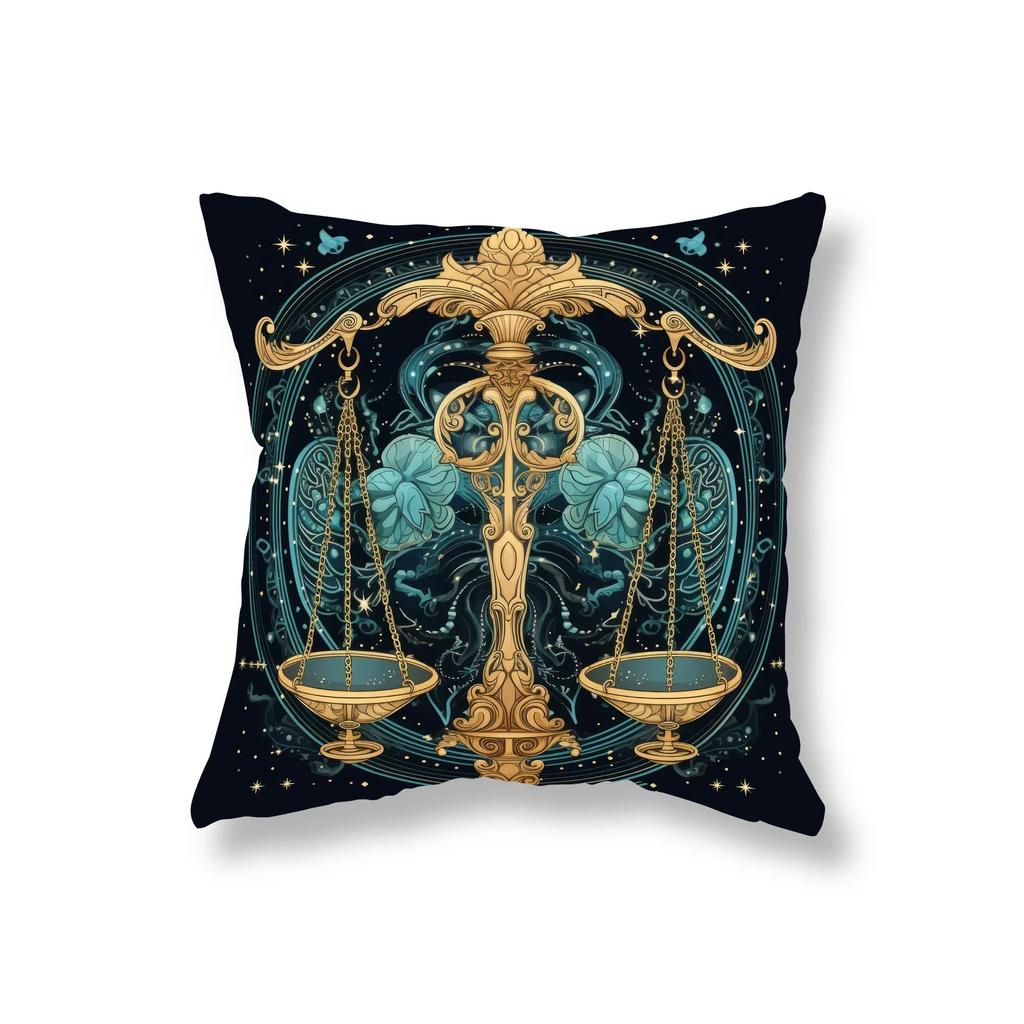 Wystrój domu Wzory znaków zodiaku Dekoracyjne poszewki na poduszki Dekoracyjna poszewka na poduszkę Nadaje się na sofę, sypialnię, samochód Poszewka na poduszkę