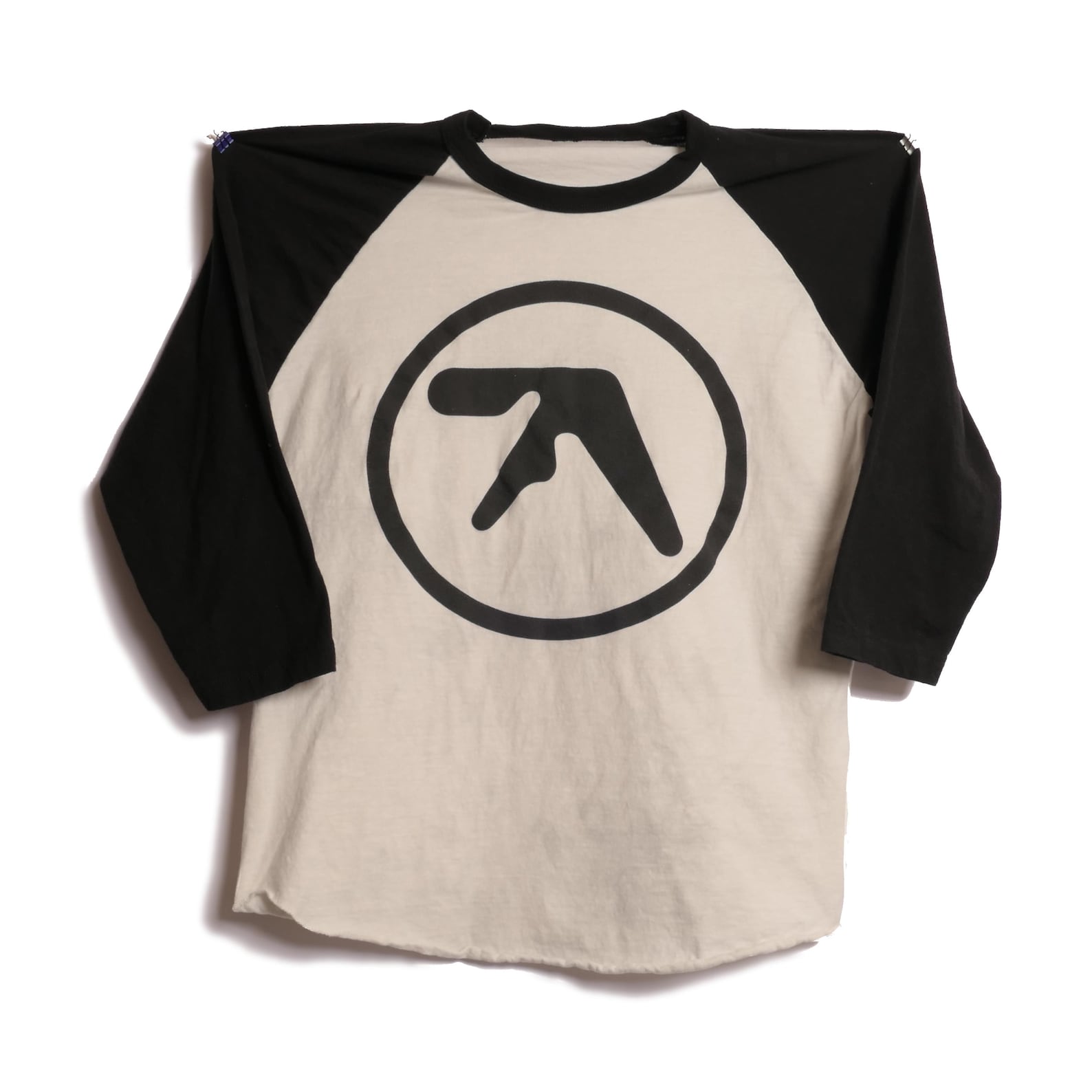 Aphex Twin Raglan Baseball Tee Ultra Faded Electronic EDM Jungle Techno DJ Post Punk Band Shirt Come To Daddy Logo Cover Single Faded Large 3XL