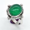 Green Onyx Gemstone Statement Ring 925 Sterling Silver Jewelry For Christmas Gift