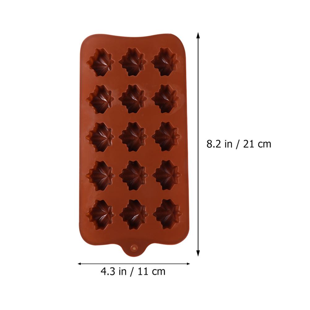 3 Pcs Trays for Food Serving Biscuits Maple Leaf Mold Silicone Ice Halloween Cake Dessert Baking Molds Mother