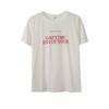 Large size women's Korean loose short-sleeved t-shirt women's summer new round neck letter printed top 252497