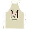Tablier De Cuisine - Maureen - Motif Lettre - Coton Résistant - Impression Française
