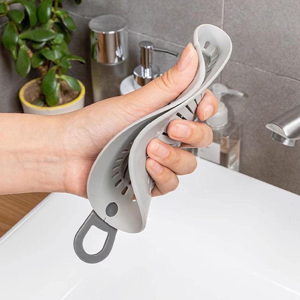 Silicone Shower Drain Strainer Set of 3 with Double Filtration and Anti Slip Features for Bathtub and Shower Use