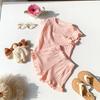 Summer Girls Ice Silk Sleeveless Vest And Shorts Set Stylish Two Piece Outfit For Toddler Baby Casual Wear