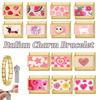 Vintage Pink Strawberry Watermelon Cat Dog Star Butterfly Golden Charm Links 9MM Stainless Steel Bracelet DIY Making Jewelry