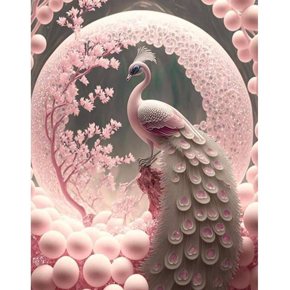 

Современные плакаты с розовым павлином, животные, HD фотографии, настенные художественные холсты, картины и принты для гостиной, домашний декор, безрамные подарки 21x30cm No Framed