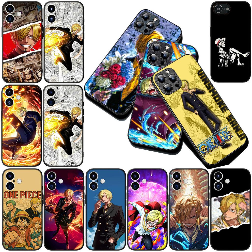 Sanji ONE Luffy PIECE Anime Phone Cover for Apple iPhone 17 14 15 16 Plus Pro Max 16E ProMax + 16Plus 14+ 16+ Protective Case