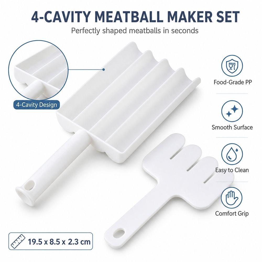 Squeeze Molding Meatball Molding Tool Spoon-Shaped Fish Ball Maker Meatball Maker Food Preparation