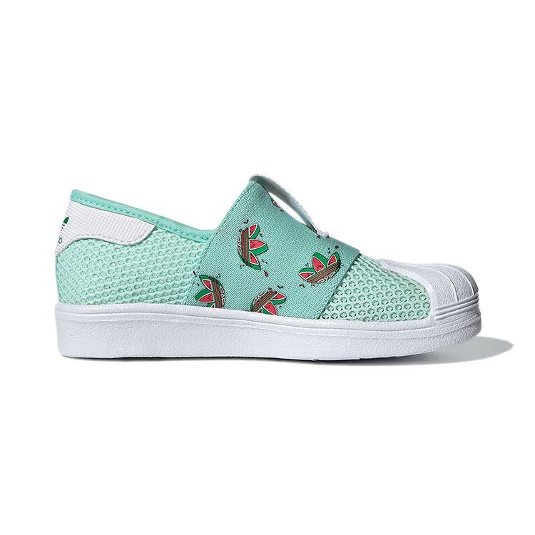 Adidas Originals Superstar 360 Smr 360 C Breathable Low-Top Skate Shoes Kids Sneakers Green White FY9835