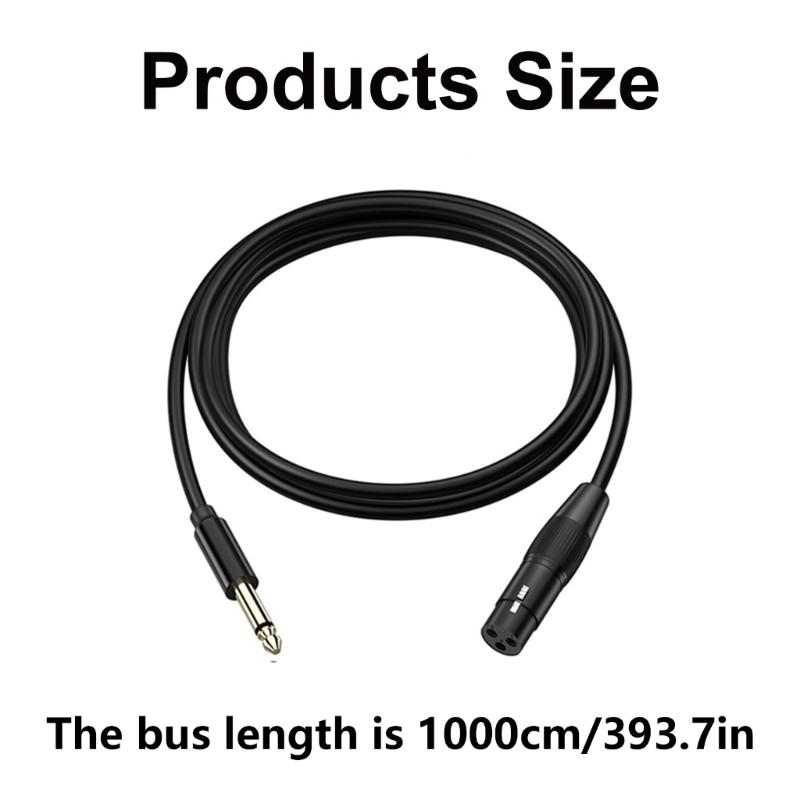 6.35mm (1/4inch) to 3Pin Cable Male to Female Balanced Shielded 3Pin to 6.35mm Cord Profesional Stereo Cable
