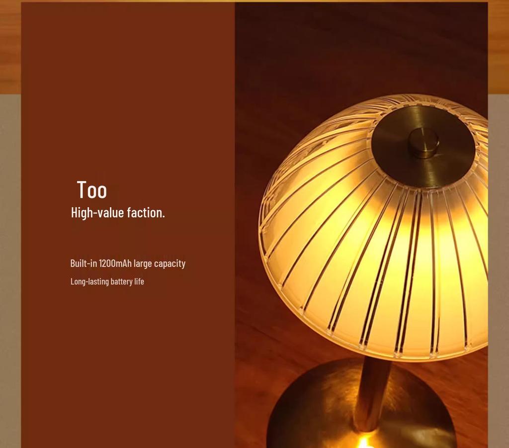Luxury Crystal Pumpkin Bedside Lamp: Elegantly Designed Charging Night Light with a Simple Atmosphere