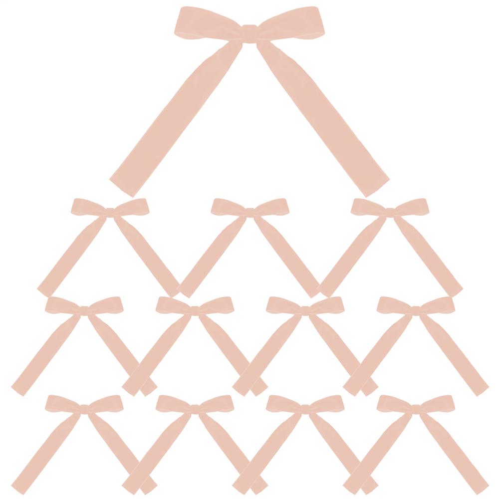 12pcs Velvet Ribbon Red Wreath Bows wedding decoration bow bow DIYs birth party baking decor Portable Velvet Christmas Tree Bows