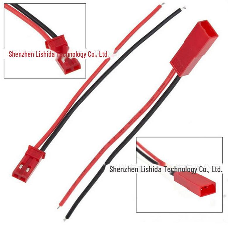 SYP Male and Female Automotive Connector LED Cable with Flame Retardant Terminal JST-2pin