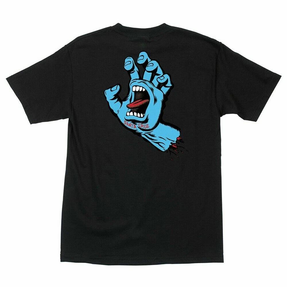 Santa Cruz SCREAMING HAND Skateboard T Shirt BLACK XL