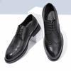 Men's Leather Shoes Floral Carving Brogue Shoes New Casual Oxfords Rubber Bottom Wedding Shoe Business Lace-up Men Dress Shoes