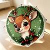 Christmas Deer 8 Ribs 3Fold Black Glue Uv Protection Umbrella Sun Protection Rainproof Compact Folding Umbrella For Travel Daily Use C923535