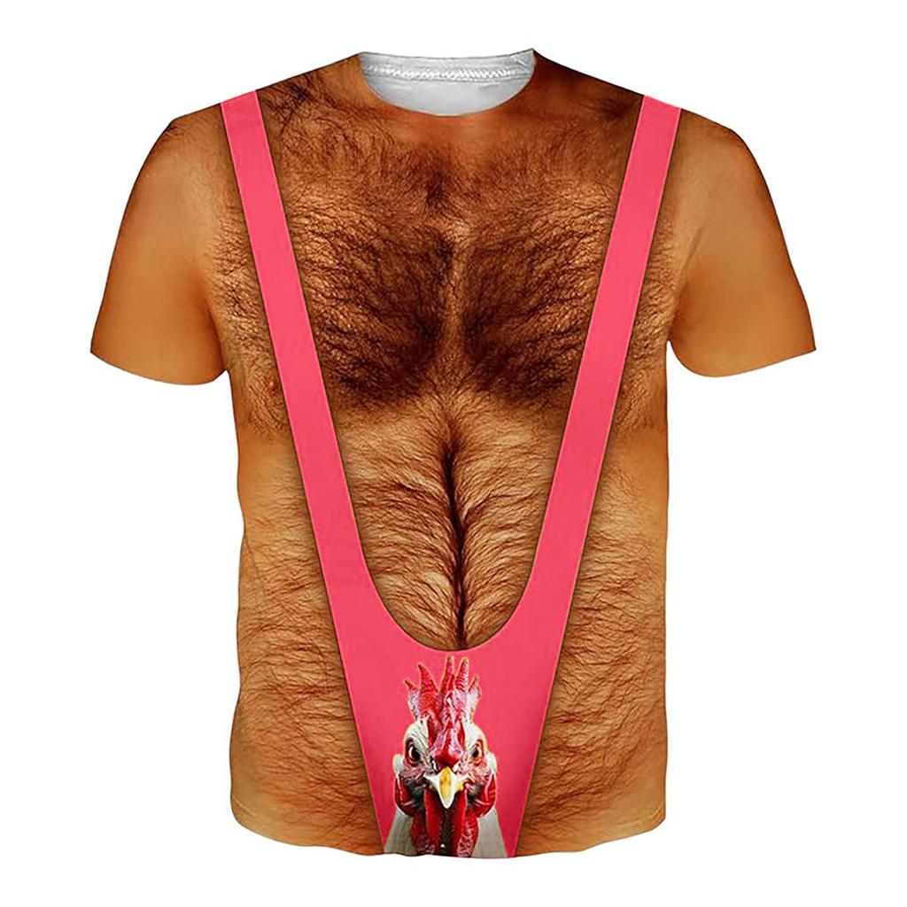 Men's Loose Fit Short Sleeve T-Shirt with Printed Graphic Design Casual Comfortable Lightweight Top for Everyday Wear