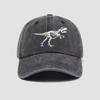 Curved Brim Dinosaur Skeleton Printed Hat Adjustable Dad Hat Baseball Cap  for Men Women
