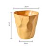 1Pc Small Trash Can Plastic Unique Irregular Creased Modern Wastebasket Open Top Garbage Bin for Bathroom Office Bedroom Kitchen