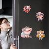 5/6/8Pcs Full Drill Fridge Magnets Sticker Cartoon Animals Flower Diamond Painting Magnets Refrigerator for Adults Kids Beginner