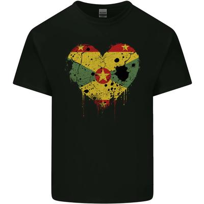Love Grenada Flag Grenadians Day Football Kids T-Shirt Childrens