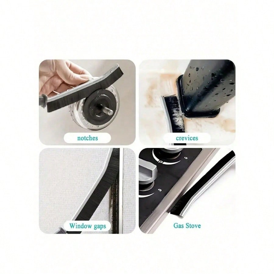 1Pcs Long Handle Crevice Cleaning Brush: Designed For Hard-To-Reach Spaces Like Window Tracks, Sliding Door Grooves, Sink Edges