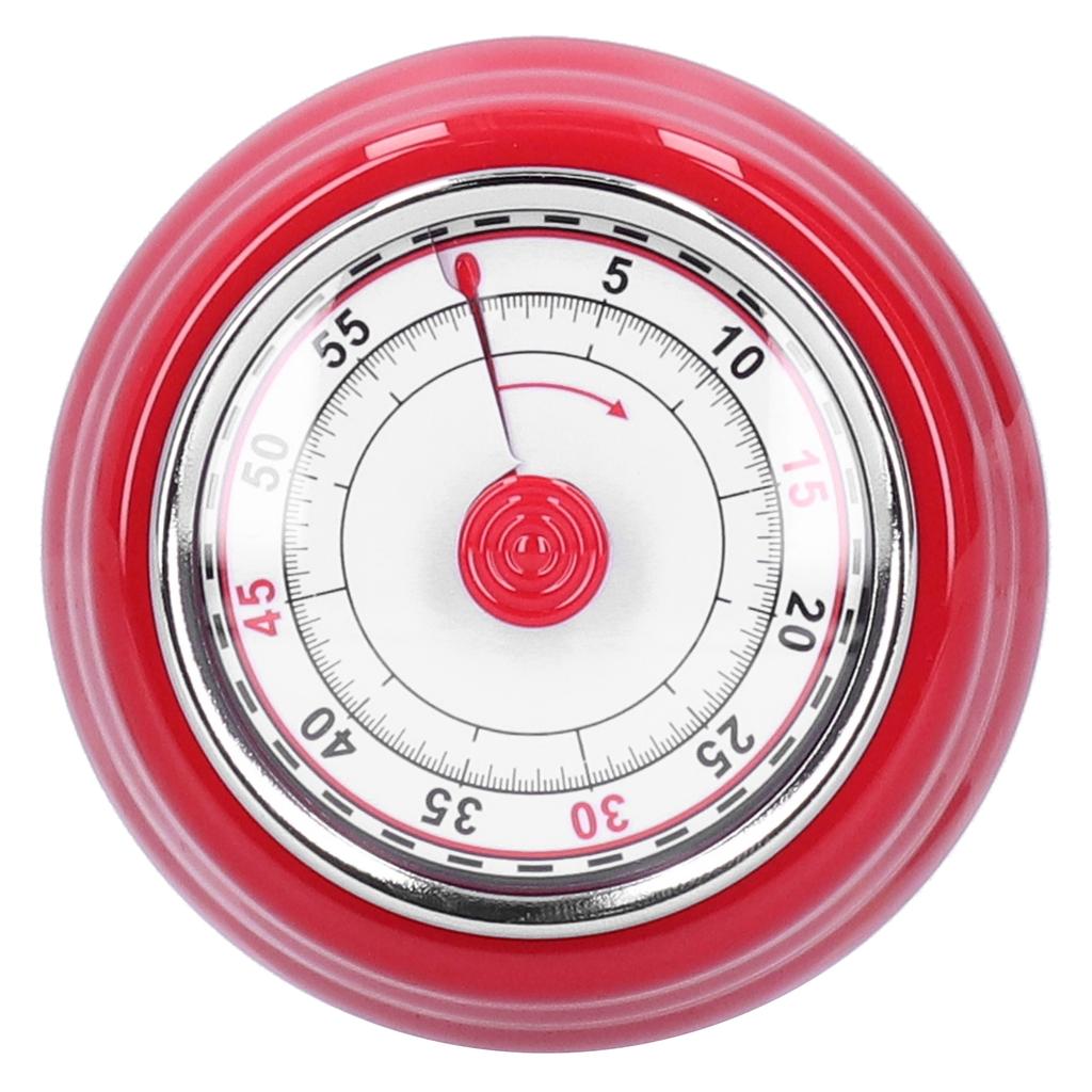 Mechanical Kitchen Timer Cooking Studying Clock Round Reminder Student Time ManagerRed