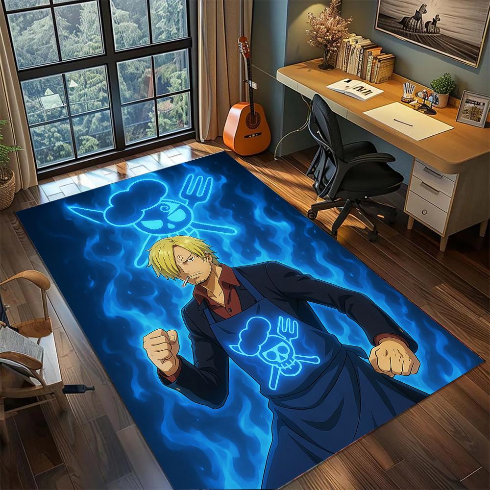 Sanji Gentlemen Style Suit Portrait Rug Carpet Large Area Rug Non Slip Washable Floor Mat Gamer Room Bedroom Home Decor